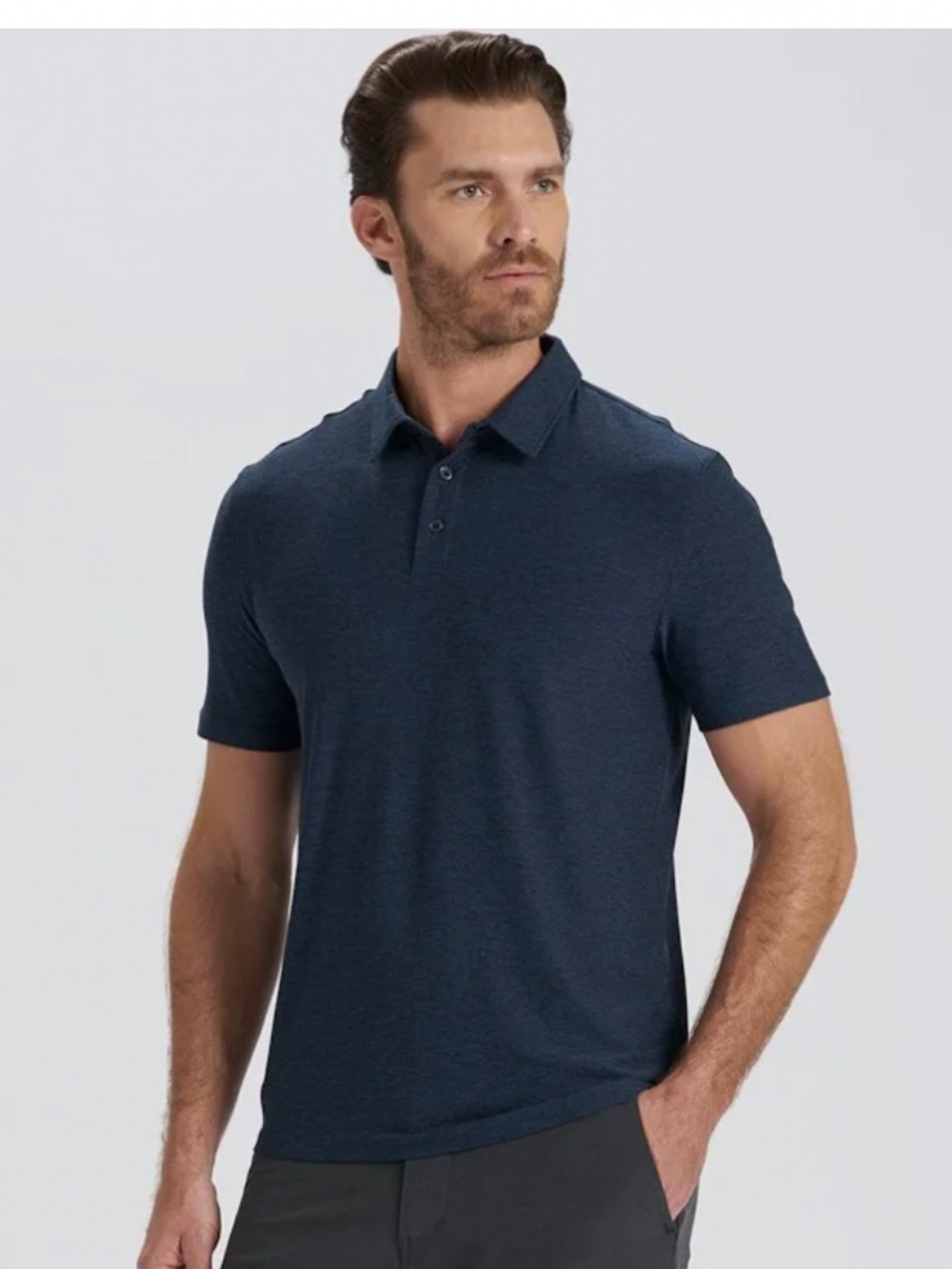 Vuori Strato Tech Polo Shirt Navy Size Large